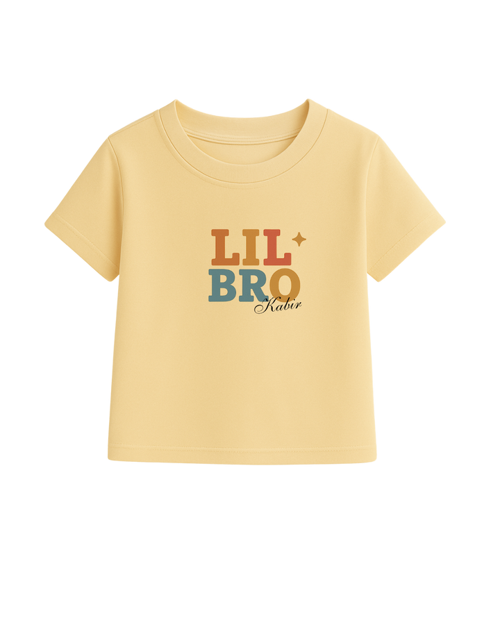 Big Bro & Lil Bro Matching T-Shirt Set – Personalized Sibling Tees
