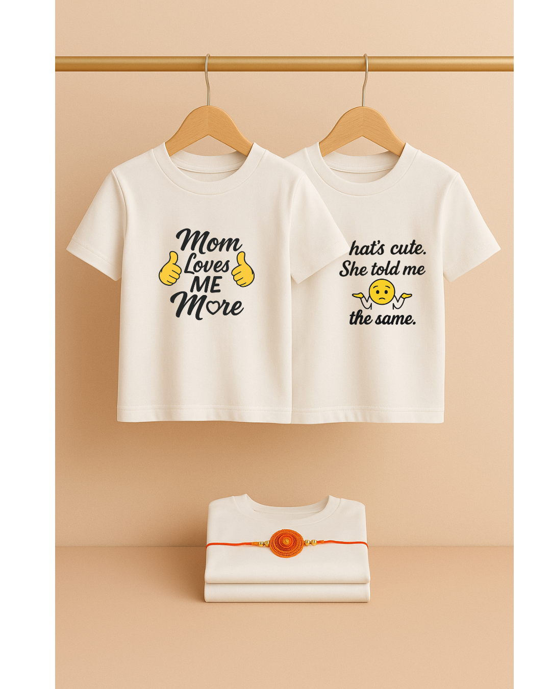 Sibling Rakhi T-Shirt Combo – Funny Kids T-shirts for Raksha Bandhan