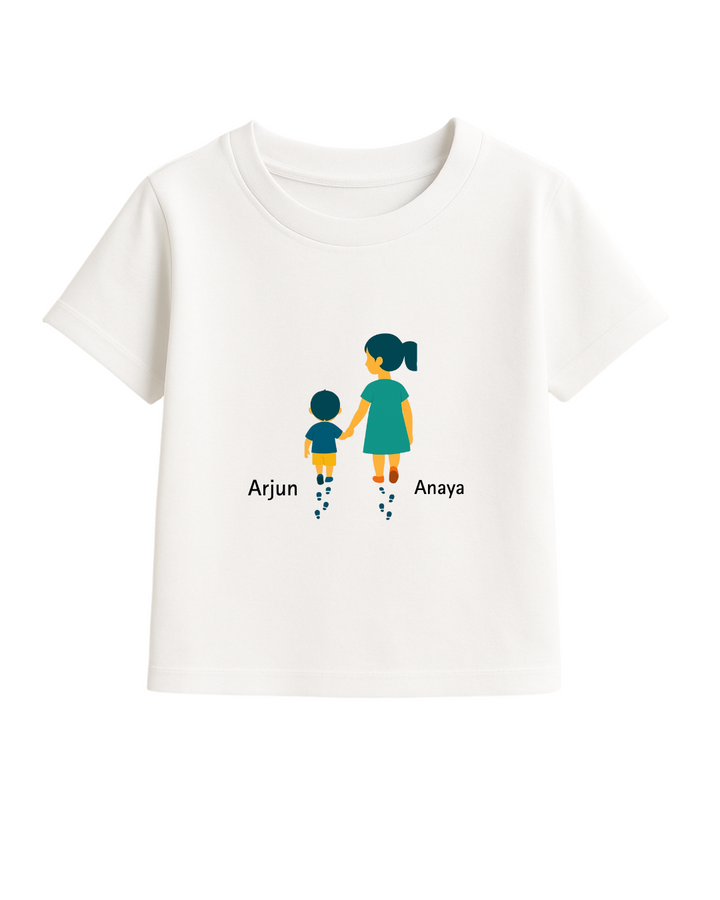Personalized Big Sister & Little Brother T-shirt Set – Rakhi Special