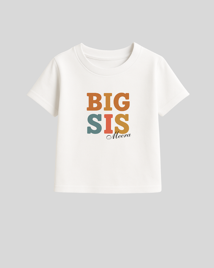 Personalized Sibling T-shirts – Big Sis, Big Bro, Lil Sis & Lil Bro Custom Name Tees
