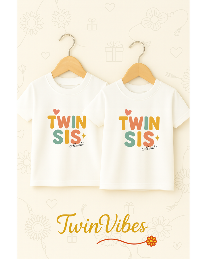 Twin Sis – Personalized Matching T-Shirt Set for Rakhi