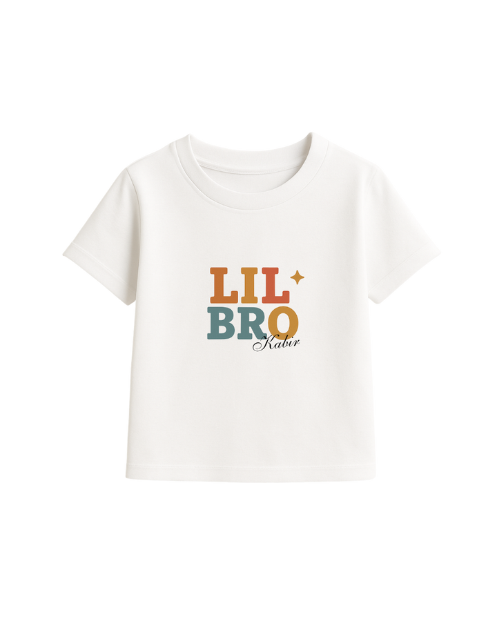 Big Bro & Lil Bro Matching T-Shirt Set – Personalized Sibling Tees