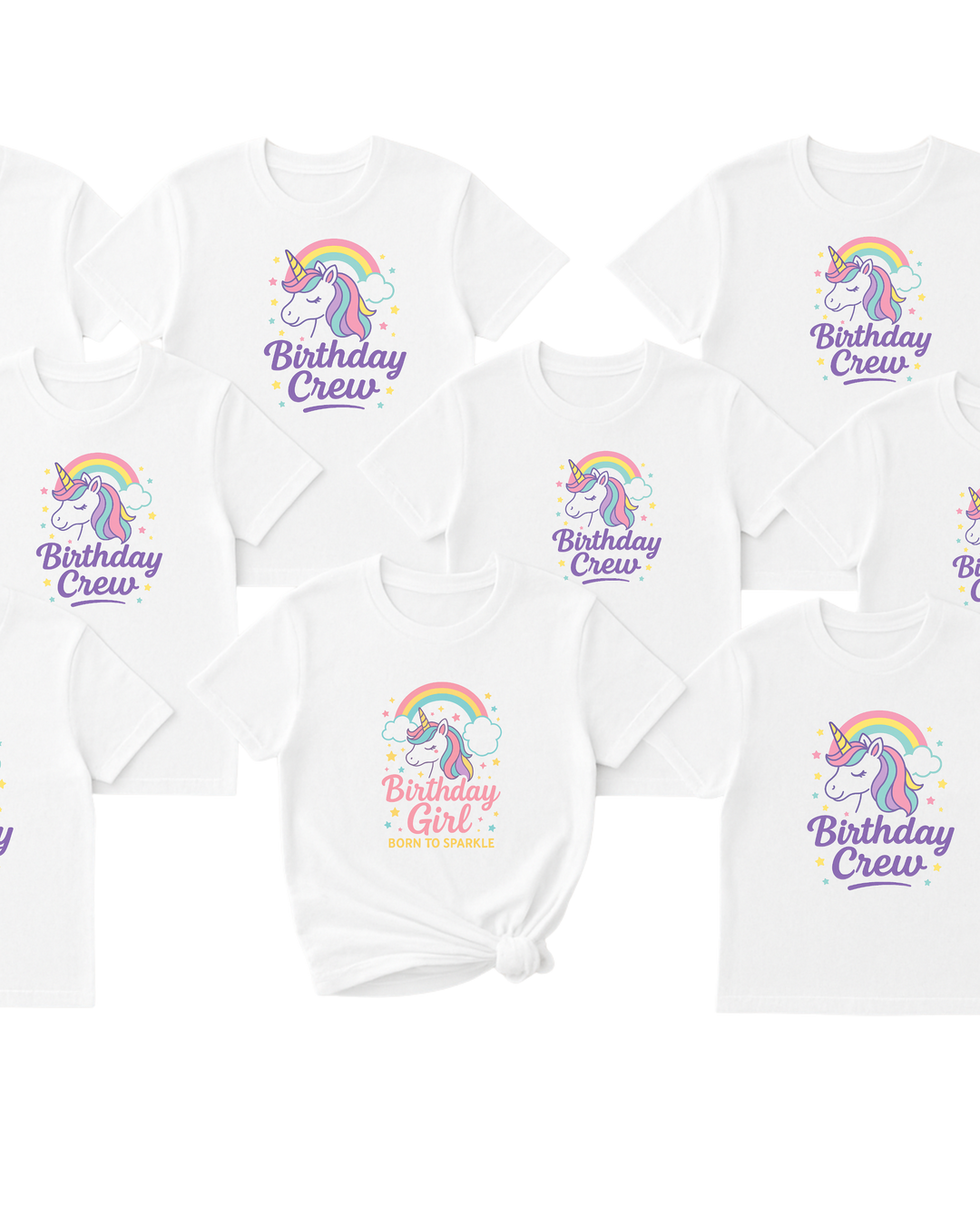 Birthday Girl Unicorn T-Shirt | Matching Birthday Crew Tees for Kids