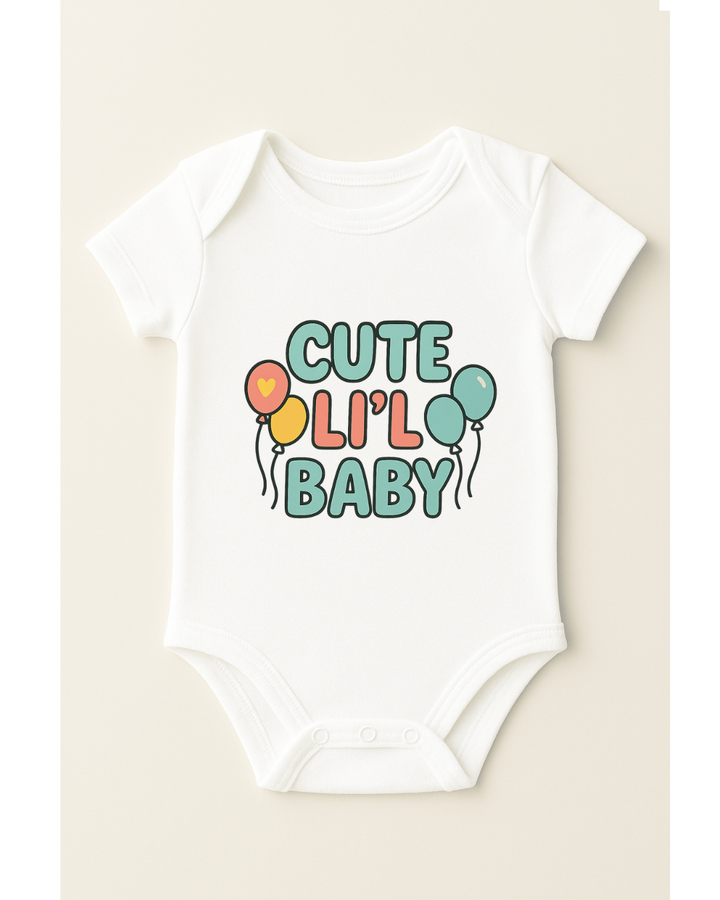 Cute Li’l Baby Balloon Print Bodysuit