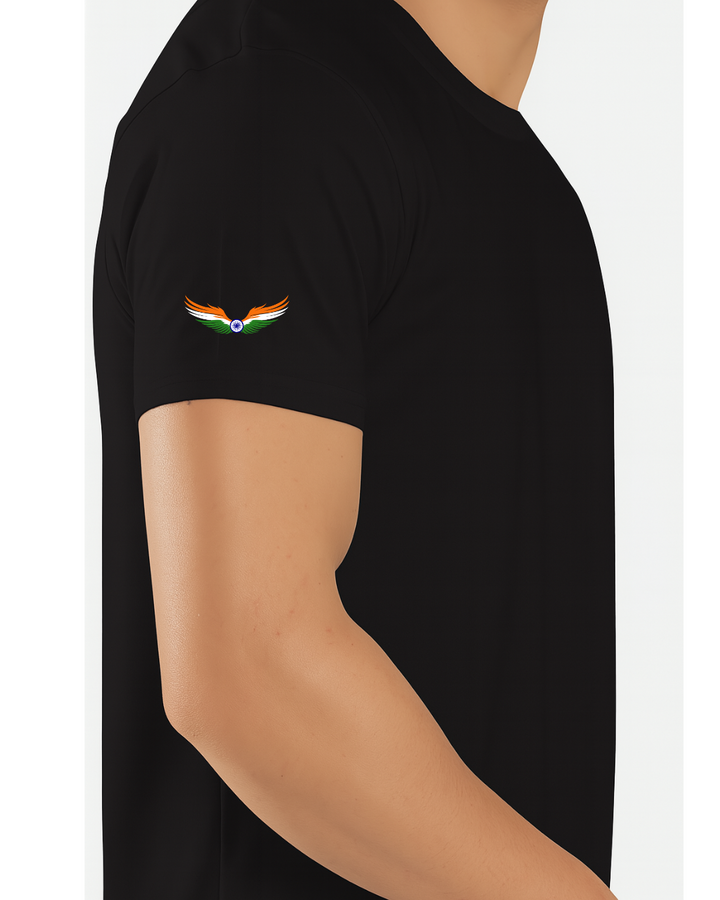 I ❤️ INDIA Patriotic Landmark Graphic T-Shirt – Black