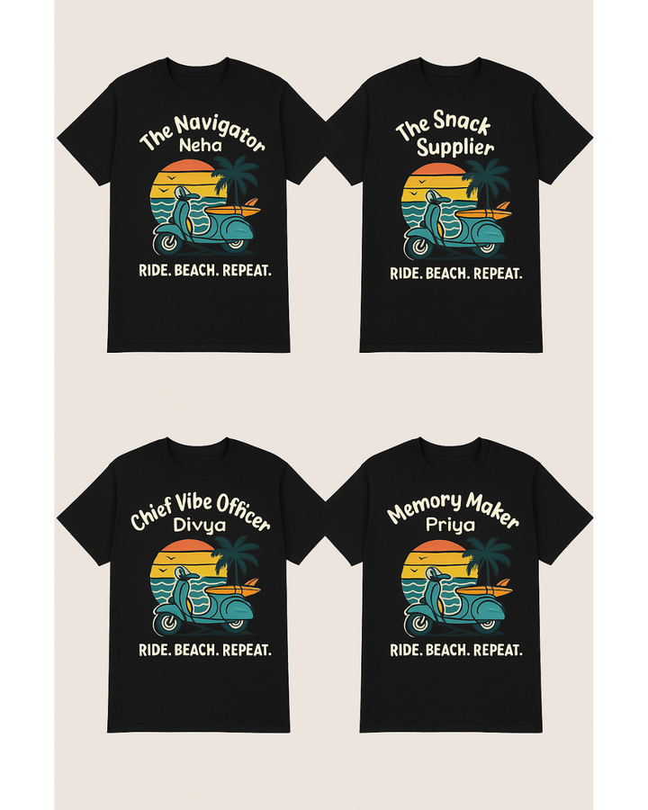 Custom Bestie Beach T-Shirt β Personalized Design for Friends β Custom from Glamlittles