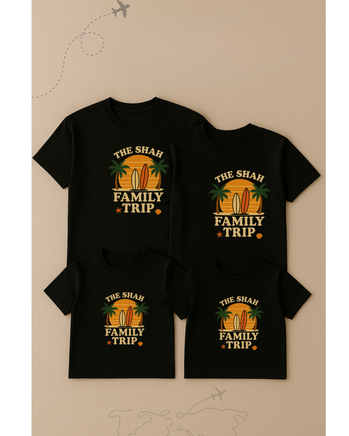 Custom Beach Family Trip T-Shirts – Matching Vacation Tees
