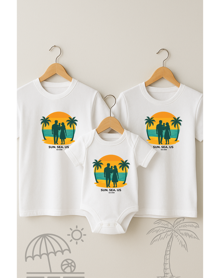 Sun. Sea. Us – Matching Family Beach Trip Tees