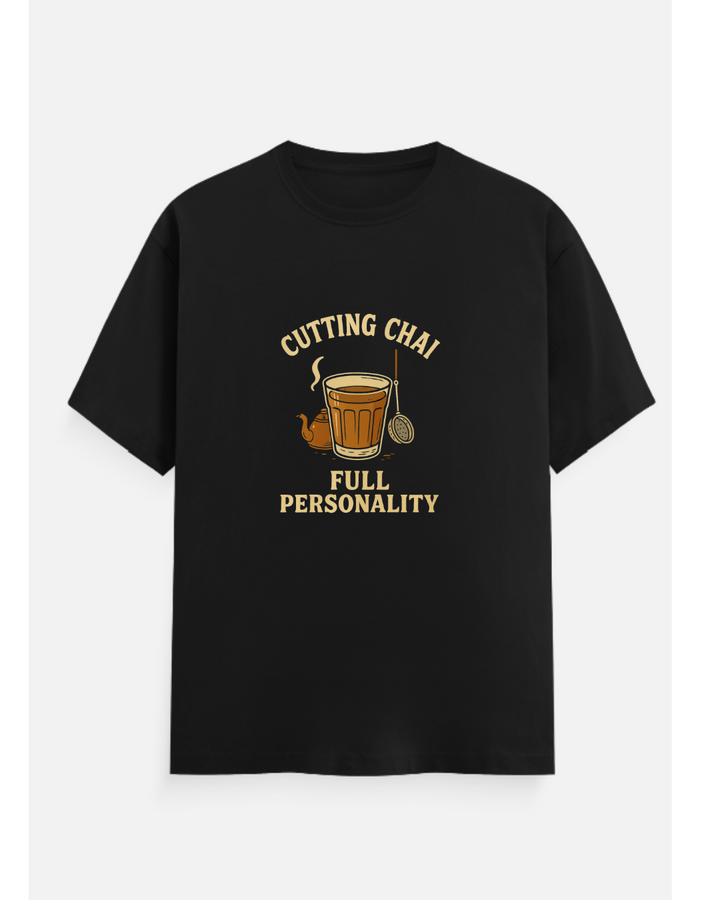 Cutting Chai Full Personality T-Shirt – Desi Chai Lover Tee