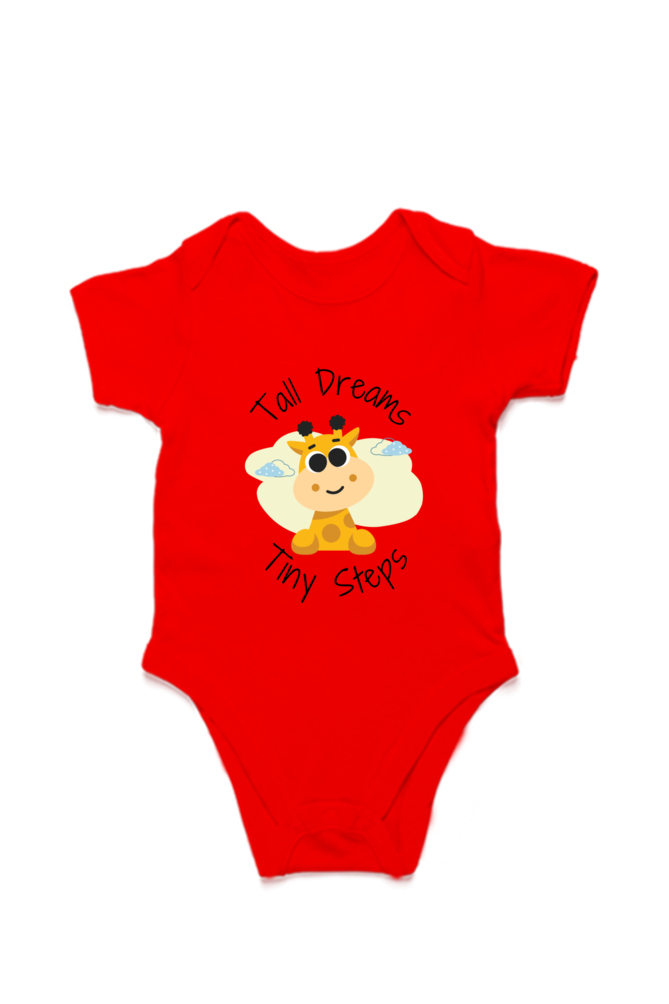 Tiny Steps Tall Dreams - Romper 0-6M and 6-12M – Custom from Glamlittles