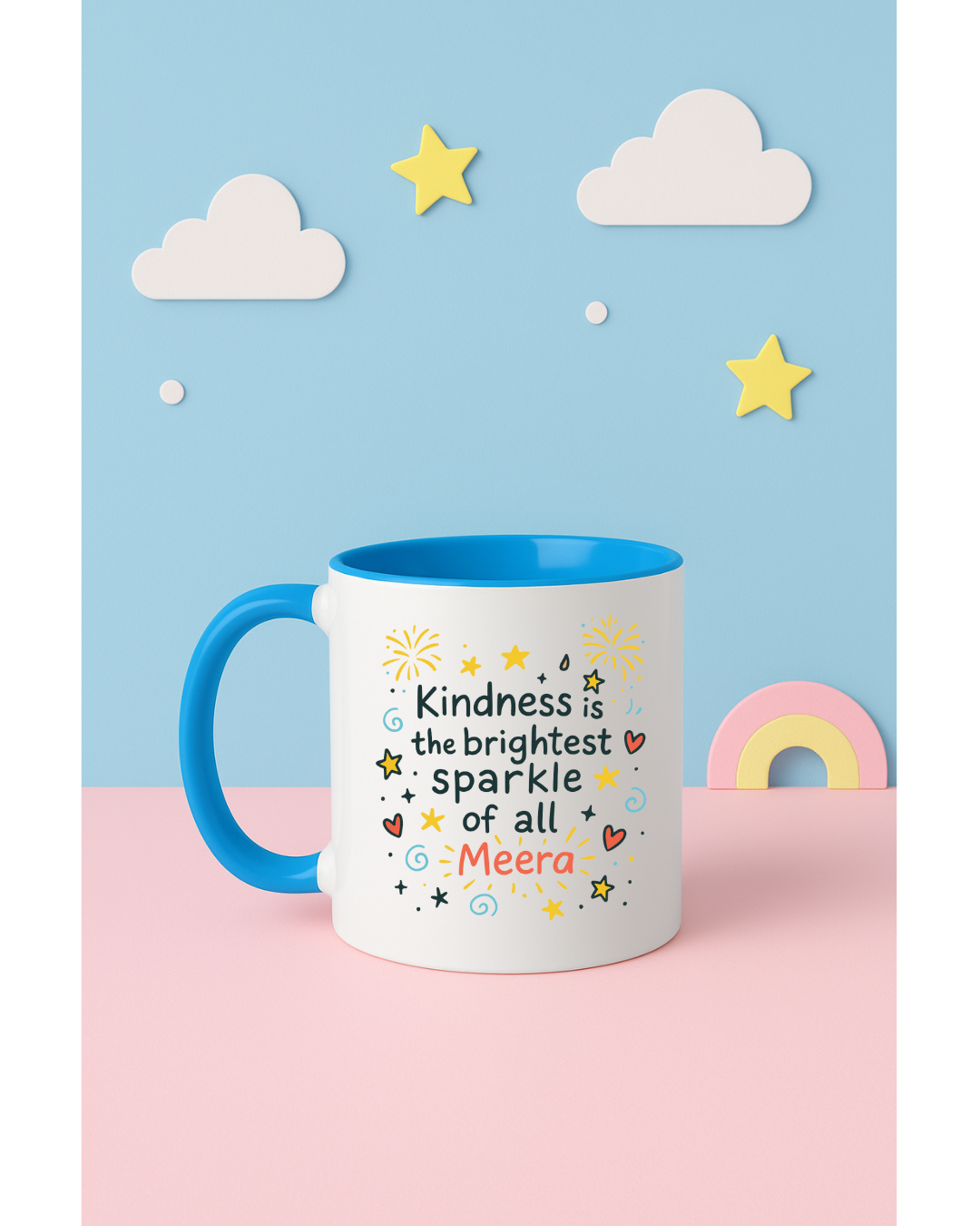 💖 Personalized Diwali Mug – “Kindness is the Brightest Sparkle”