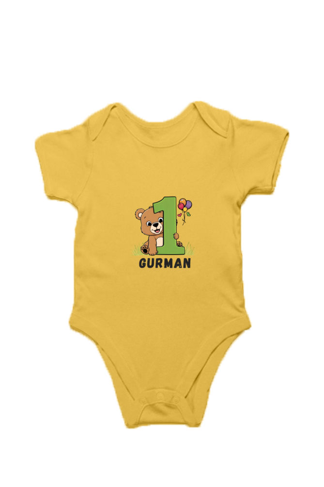 One Month Milestone Baby Romper – Custom from Glamlittles