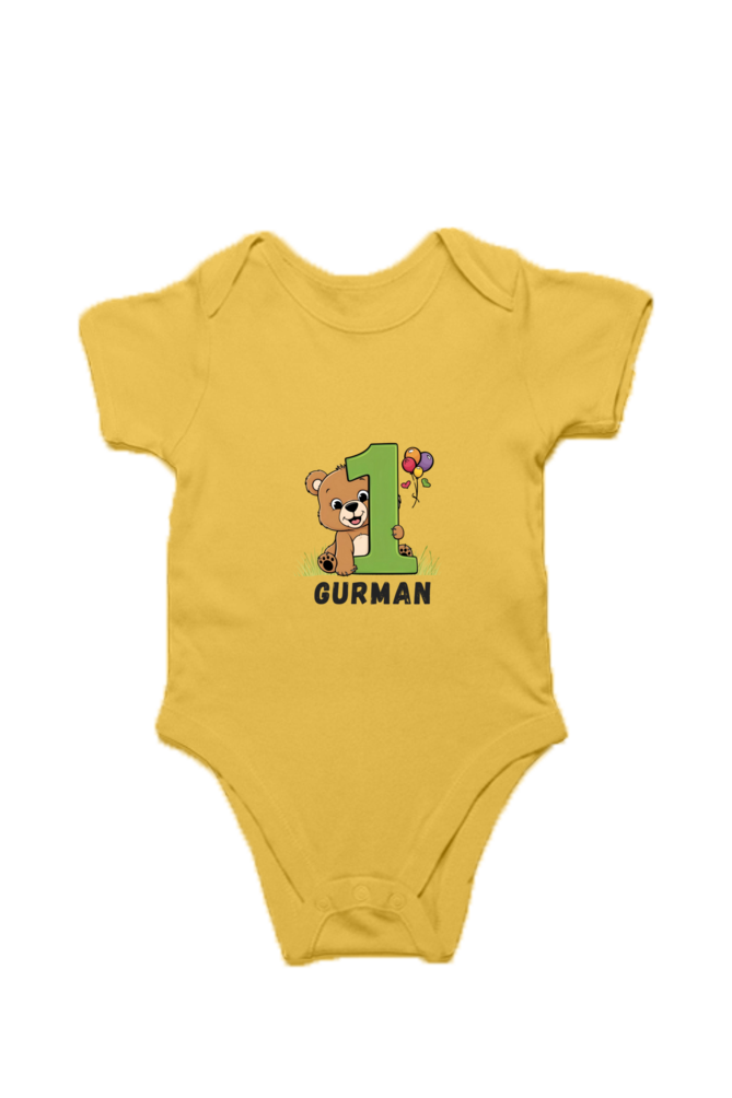 One Month Milestone Baby Romper – Custom from Glamlittles