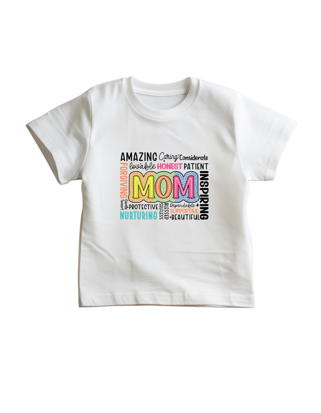 Colorful MOM Word Art T-Shirt – Custom from Glamlittles