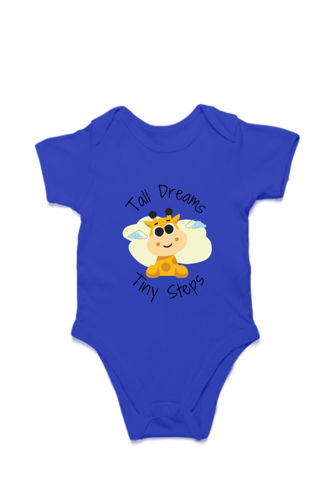 Tiny Steps Tall Dreams - Romper 0-6M and 6-12M – Custom from Glamlittles