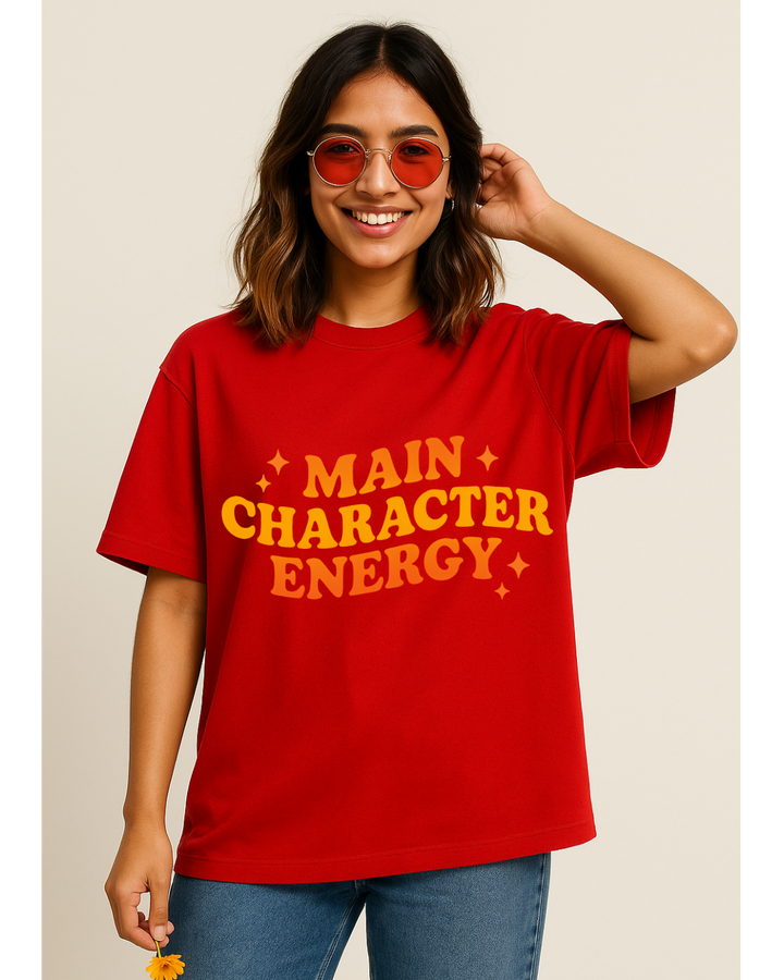 Main Character Energy Graphic Oversized T-Shirt