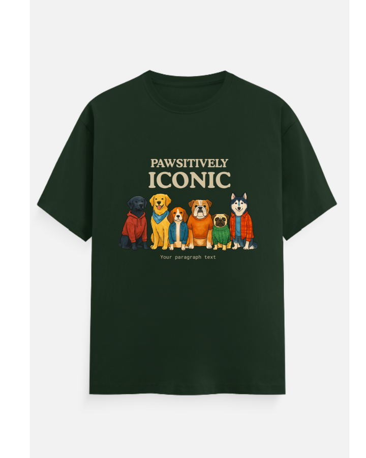 Pawsitively Iconic™ Personalized Dog Crew T-Shirt – Custom from Glamlittles