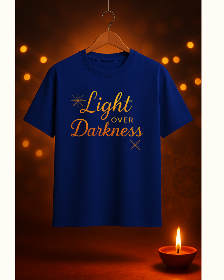✨ Light Over Darkness – Unisex Classic Crew Diwali Tee