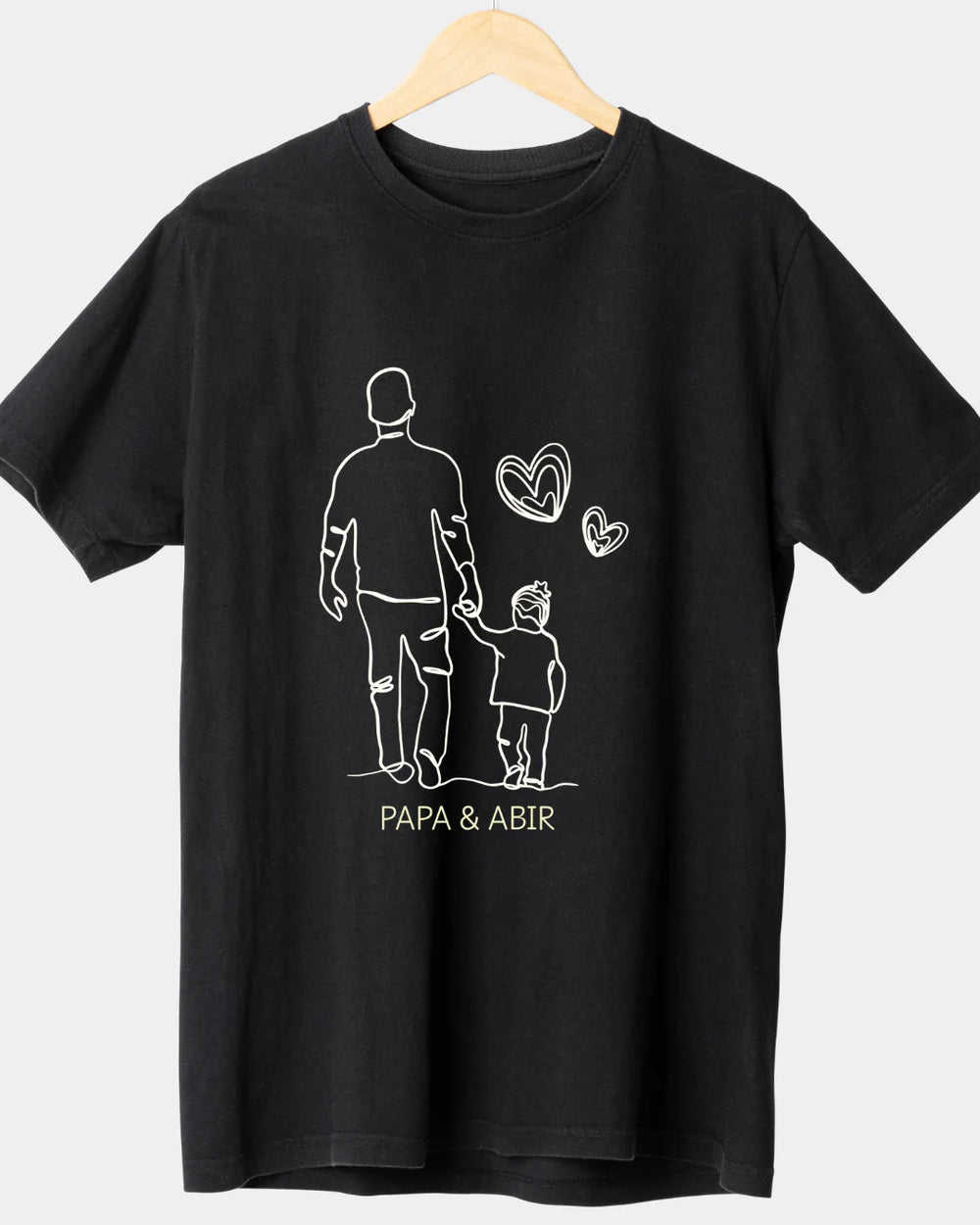 Daddy & Me Custom T-Shirt – Papa & Son Walking Silhouette – Custom from Glamlittles