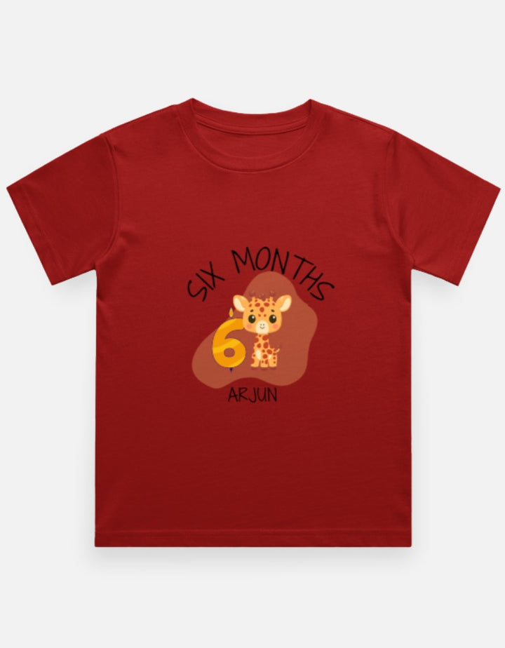 Baby 6 Month Milestone T-Shirt - Half Birthday Personalized – Custom from Glamlittles