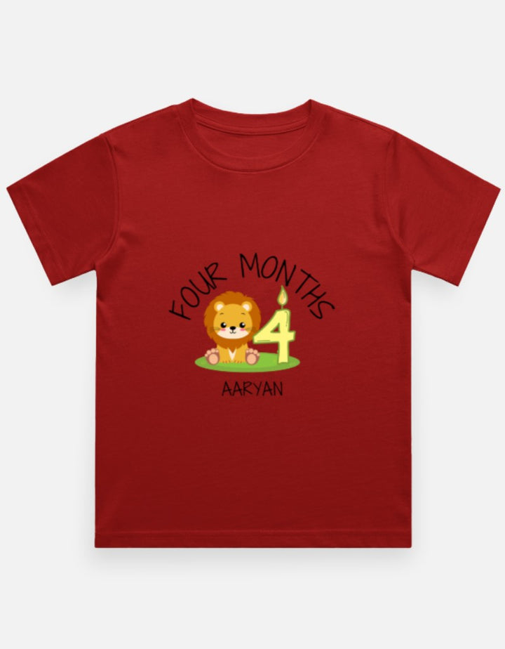 Baby 4 Month Milestone T-Shirt - Personalized Monthly Keepsake – Custom from Glamlittles