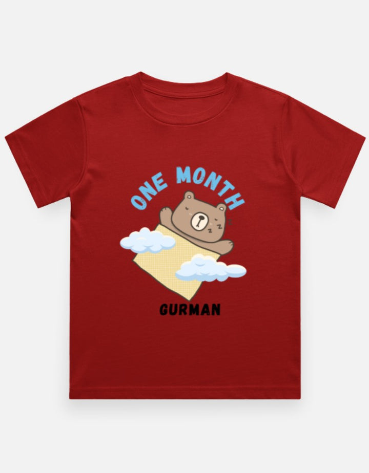 Baby 1 Month Milestone T-Shirt - Personalized First Month Tee – Custom from Glamlittles