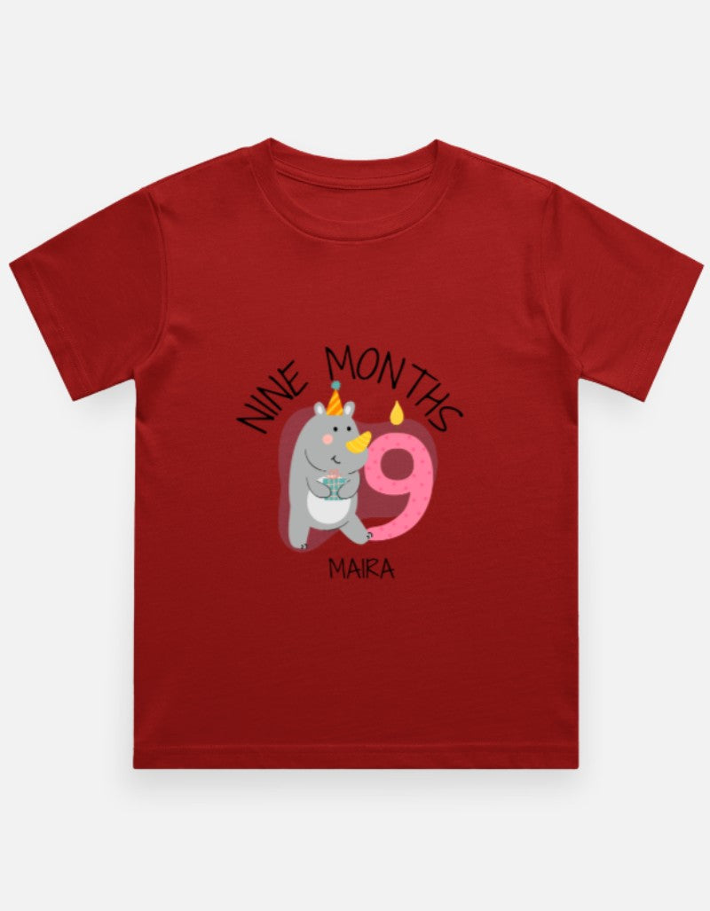 Baby 9 Month Milestone T-Shirt - Personalized Keepsake Top – Custom from Glamlittles