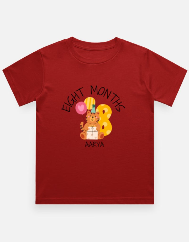 Baby 8 Month Milestone T-Shirt - Personalized Monthly Celebration – Custom from Glamlittles