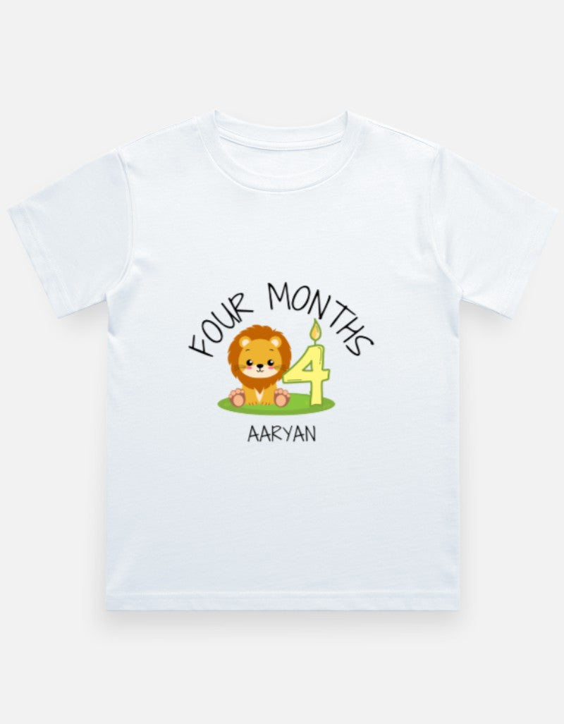 Baby 4 Month Milestone T-Shirt - Personalized Monthly Keepsake – Custom from Glamlittles