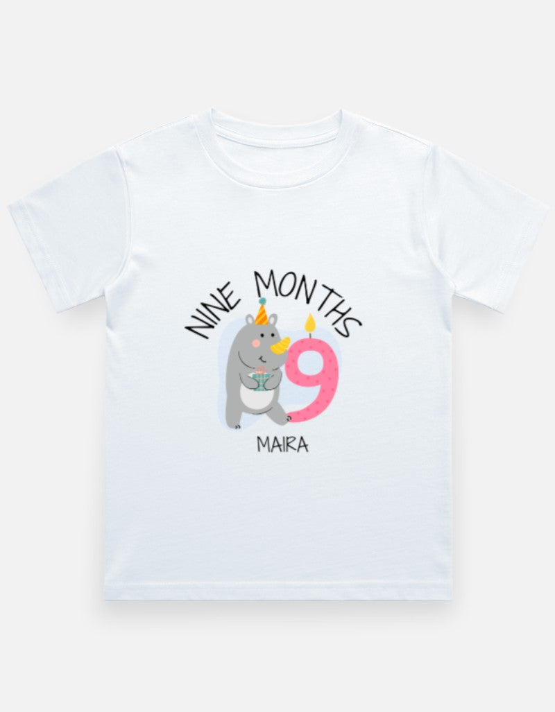 Baby 9 Month Milestone T-Shirt - Personalized Keepsake Top – Custom from Glamlittles