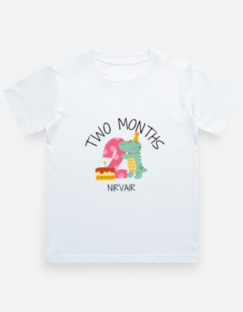 Baby 2 Month Milestone T-Shirt - Personalized Birthday Tee – Custom from Glamlittles