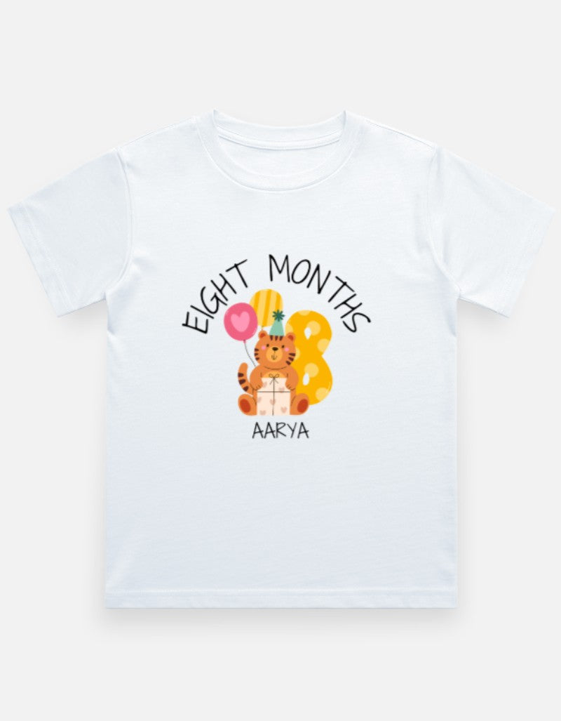 Baby 8 Month Milestone T-Shirt - Personalized Monthly Celebration – Custom from Glamlittles
