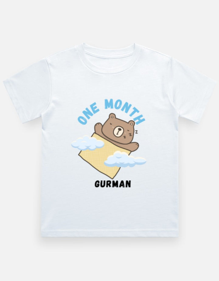 Baby 1 Month Milestone T-Shirt - Personalized First Month Tee – Custom from Glamlittles