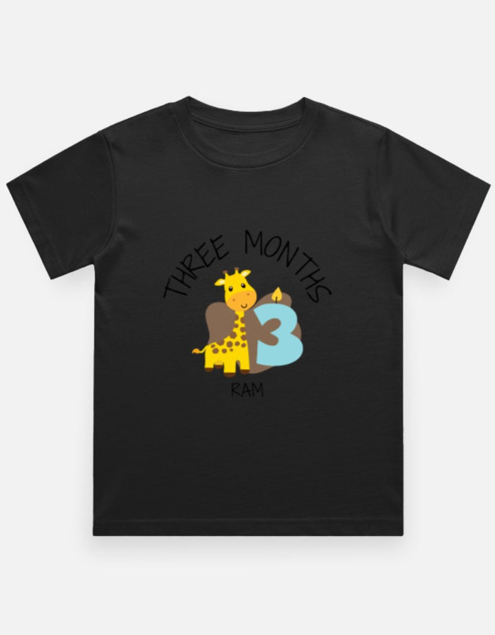 Baby 3 Month Milestone T-Shirt - Personalized Monthly Tee – Custom from Glamlittles