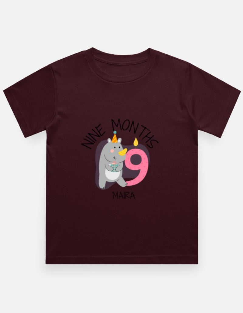 Baby 9 Month Milestone T-Shirt - Personalized Keepsake Top – Custom from Glamlittles