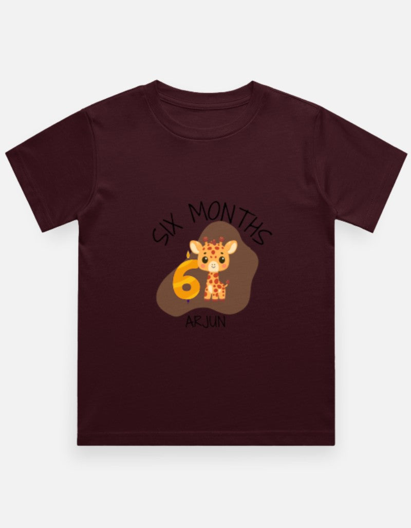 Baby 6 Month Milestone T-Shirt - Half Birthday Personalized – Custom from Glamlittles
