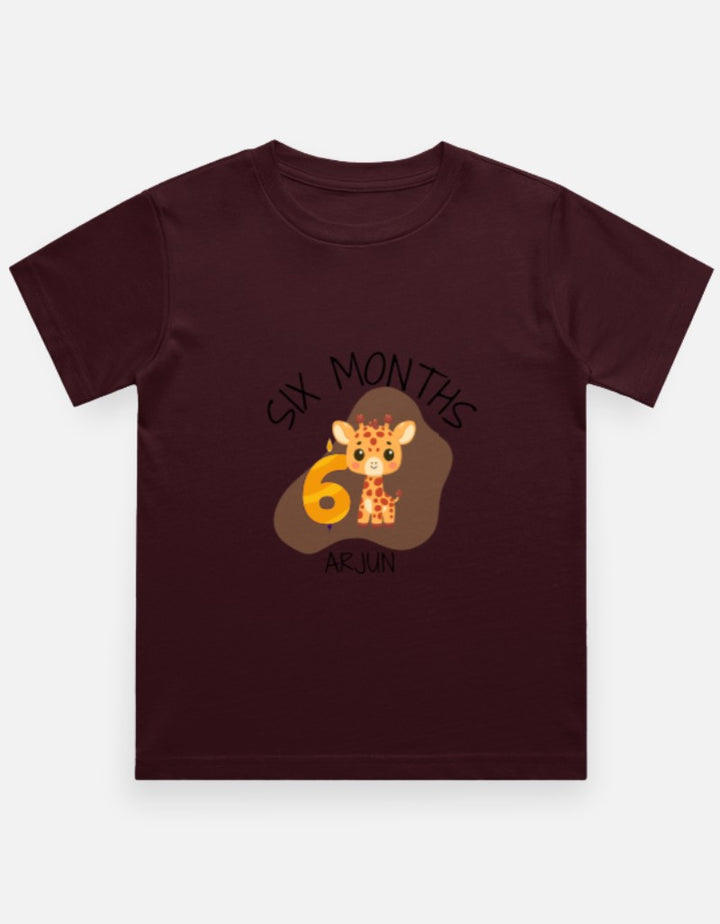 Baby 6 Month Milestone T-Shirt - Half Birthday Personalized – Custom from Glamlittles
