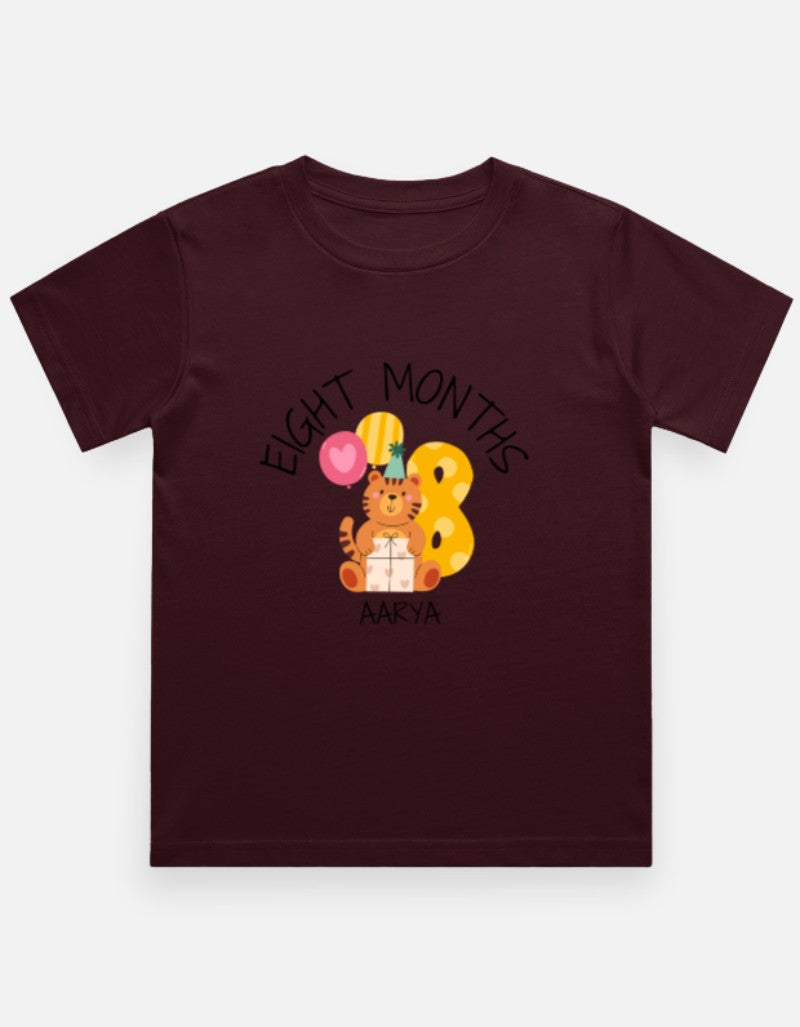 Baby 8 Month Milestone T-Shirt - Personalized Monthly Celebration – Custom from Glamlittles