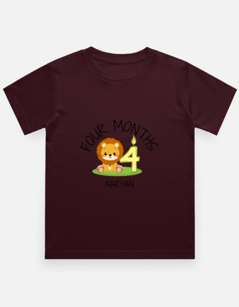 Baby 4 Month Milestone T-Shirt - Personalized Monthly Keepsake – Custom from Glamlittles