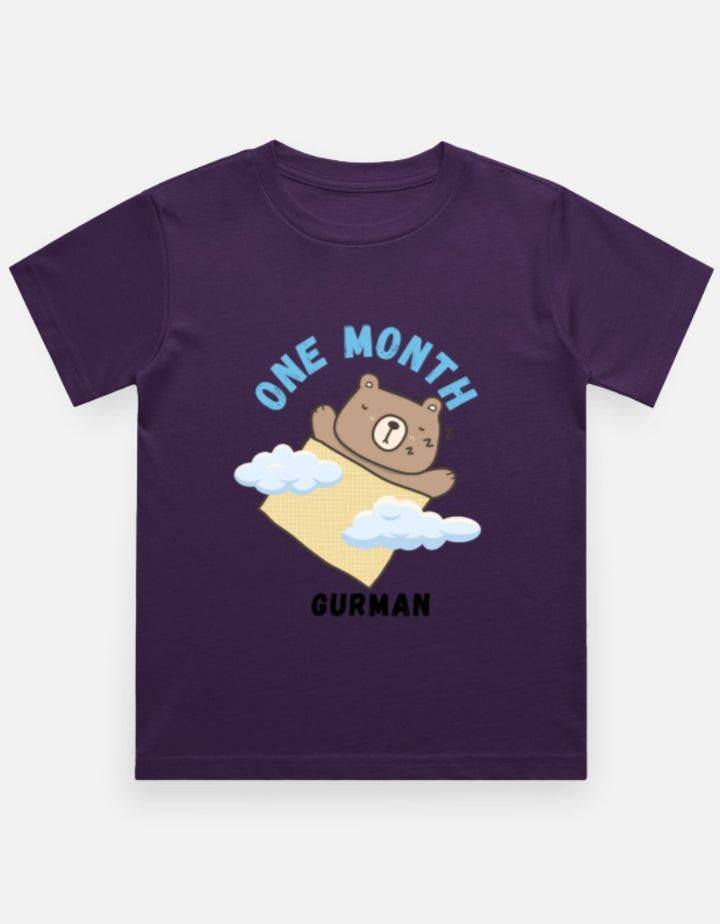 Baby 1 Month Milestone T-Shirt - Personalized First Month Tee – Custom from Glamlittles