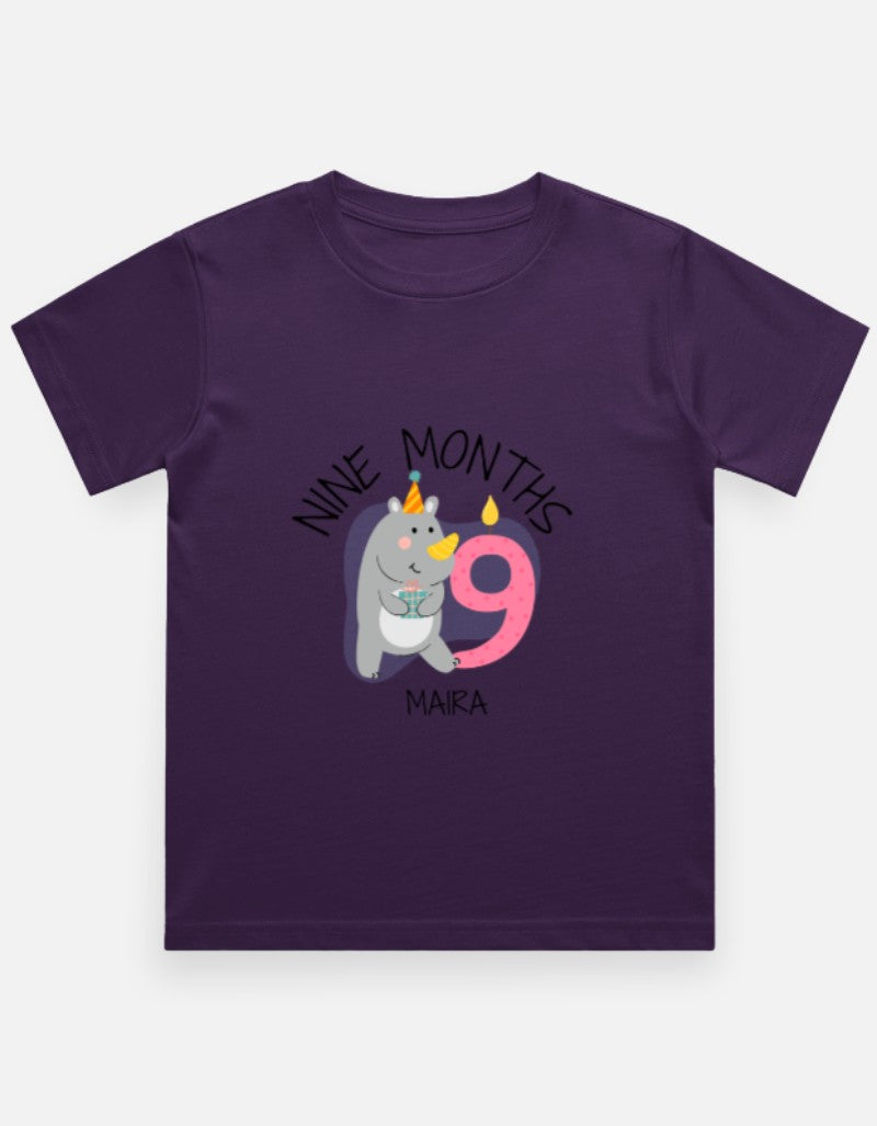 Baby 9 Month Milestone T-Shirt - Personalized Keepsake Top – Custom from Glamlittles