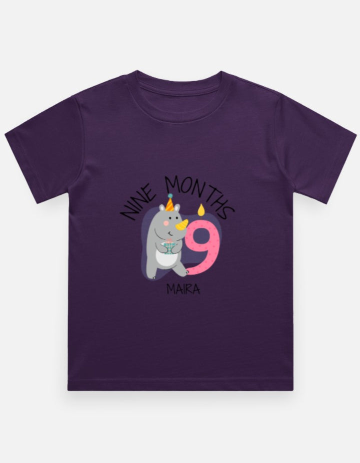 Baby 9 Month Milestone T-Shirt - Personalized Keepsake Top – Custom from Glamlittles