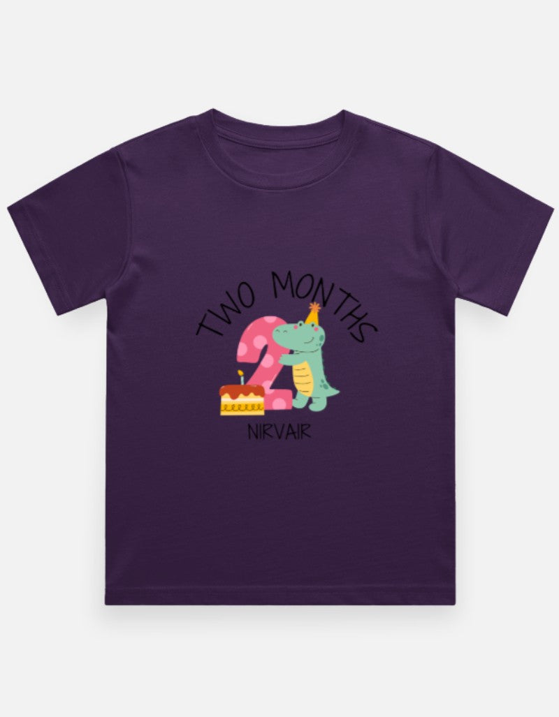 Baby 2 Month Milestone T-Shirt - Personalized Birthday Tee – Custom from Glamlittles