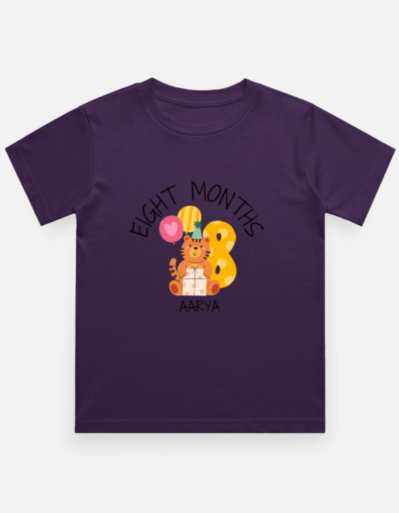 Baby 8 Month Milestone T-Shirt - Personalized Monthly Celebration – Custom from Glamlittles