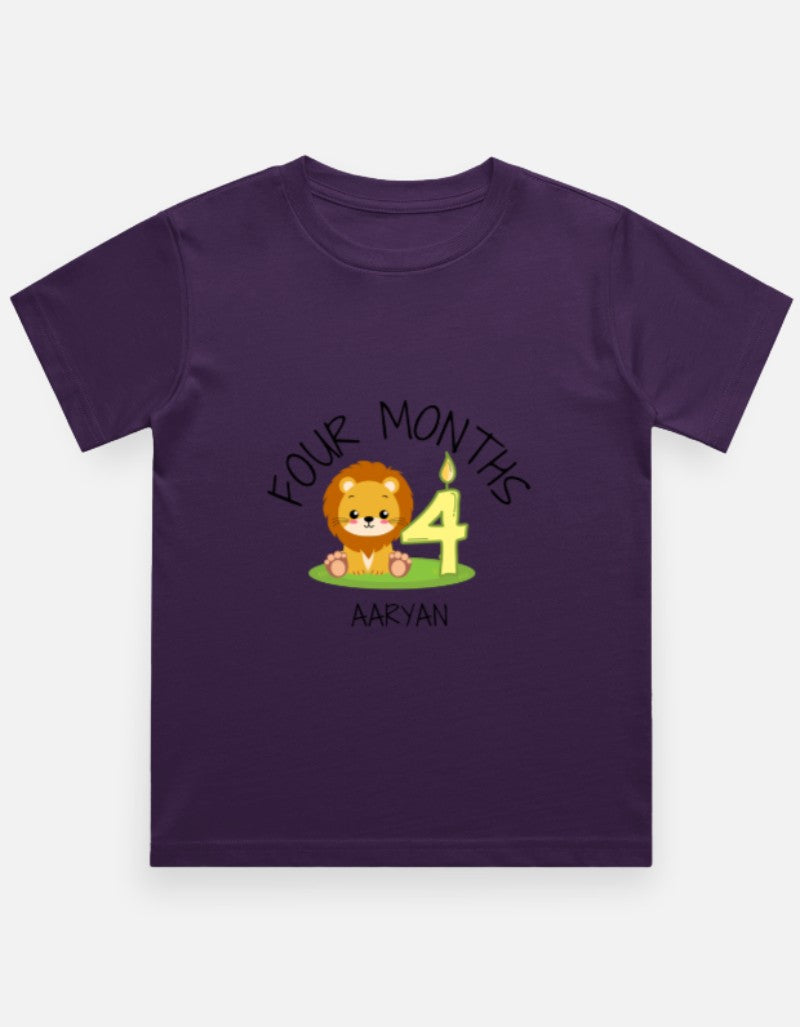 Baby 4 Month Milestone T-Shirt - Personalized Monthly Keepsake – Custom from Glamlittles
