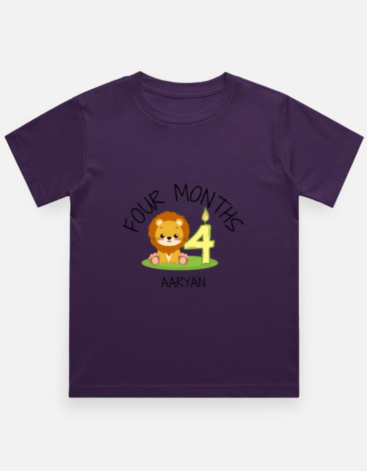 Baby 4 Month Milestone T-Shirt - Personalized Monthly Keepsake – Custom from Glamlittles