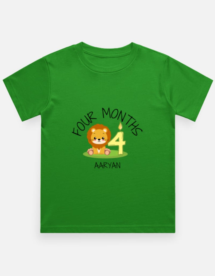 Baby 4 Month Milestone T-Shirt - Personalized Monthly Keepsake – Custom from Glamlittles
