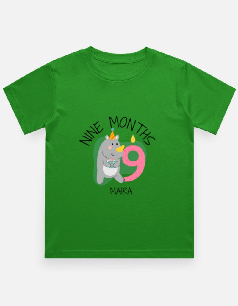 Baby 9 Month Milestone T-Shirt - Personalized Keepsake Top – Custom from Glamlittles