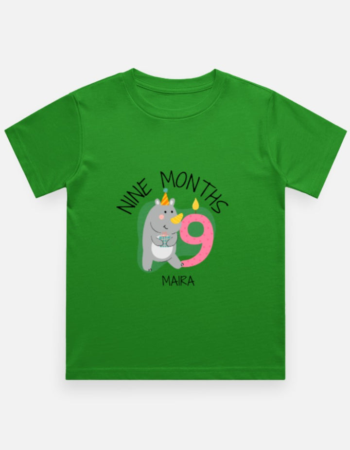 Baby 9 Month Milestone T-Shirt - Personalized Keepsake Top – Custom from Glamlittles