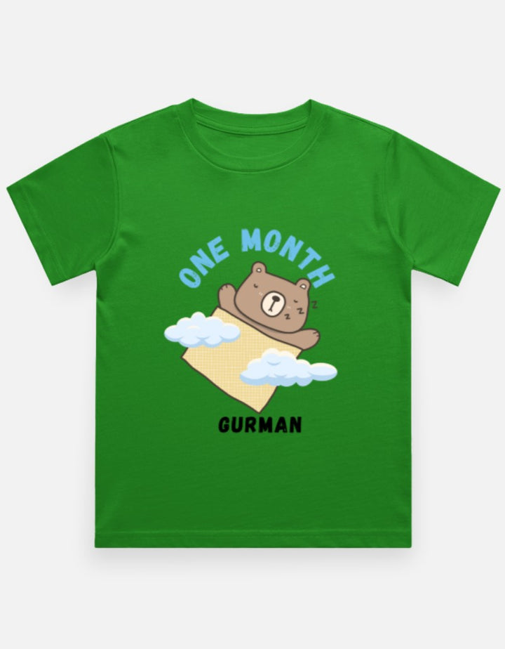 Baby 1 Month Milestone T-Shirt - Personalized First Month Tee – Custom from Glamlittles